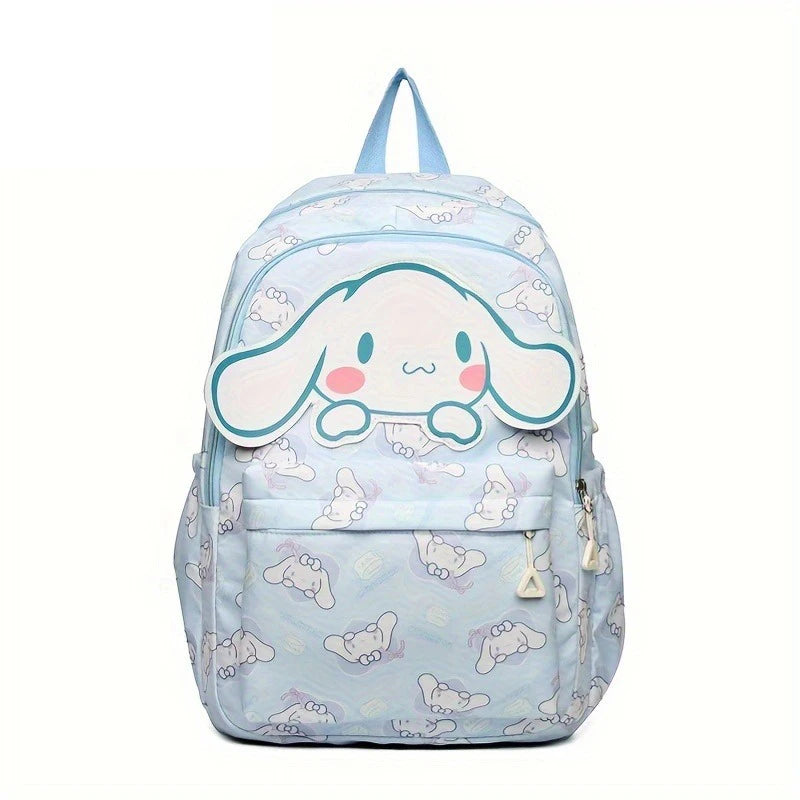 Sanrio Hello Kitty Kuromi Melody Cinnamoroll Large Capacity Backpack, Cartoon Anime Canvas Schoolbag, Cute Kawaii Knapsack