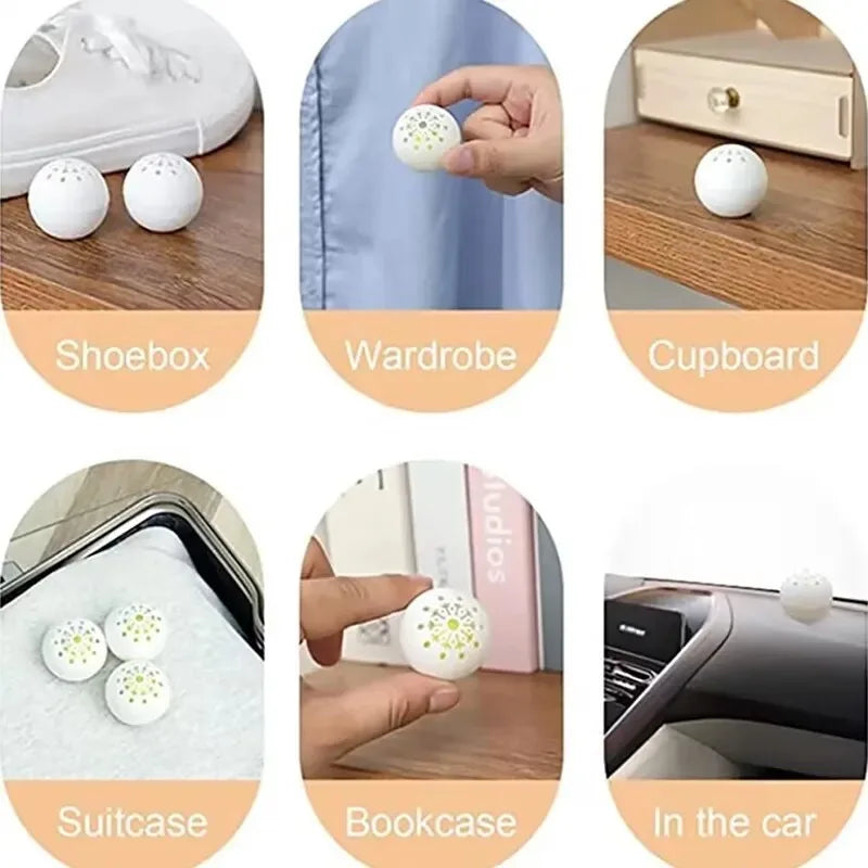 Deodorant Balls For Shoes Multifunction Jasmine Scent Fresheners Footwear Shoe Closet Toilet Deodorization Long-lasting Aromatic