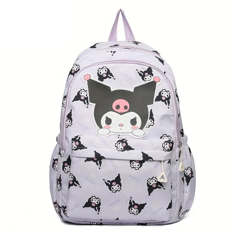 Sanrio Hello Kitty Kuromi Melody Cinnamoroll Large Capacity Backpack, Cartoon Anime Canvas Schoolbag, Cute Kawaii Knapsack