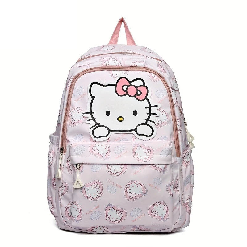 Sanrio Hello Kitty Kuromi Melody Cinnamoroll Large Capacity Backpack, Cartoon Anime Canvas Schoolbag, Cute Kawaii Knapsack